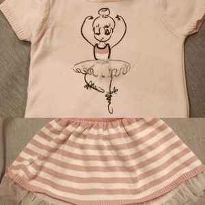Girls Ballerina Top/Skirt Set